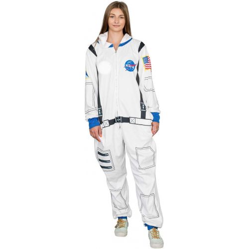  할로윈 용품Mad Engine Nasa Astronaut Adult Costume Hooded Pajama Union Suit