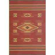 Mad Mats Navajo Indoor/Outdoor Floor Mat, 4 by 6-Feet, Dark Red