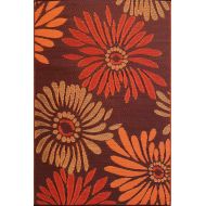 Mad Mats Daisy Indoor/Outdoor Floor Mat, 4 by 6-Feet, Rust