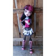 /MadDollStudio OOAK monster doll. Shadow Draculaura doll. Monster doll repaint. Evil Draculaura doll. OOAK Shadow imposter doll. 13 ishes Draculara custom.