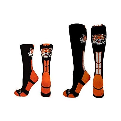  MadSportsStuff Tigers Logo Athletic Crew Socks (Multiple Colors)