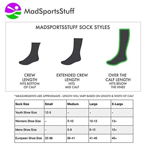  MadSportsStuff Softball Socks with Stitches - for Girls or Women - Knee High Length