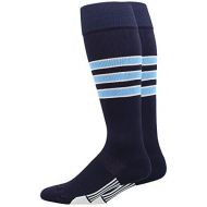 MadSportsStuff Dugout 3 Stripe Baseball Socks Over The Calf Length (Multiple Colors)