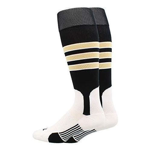  MadSportsStuff Baseball Stirrup Socks 3 Stripe with Featheredge