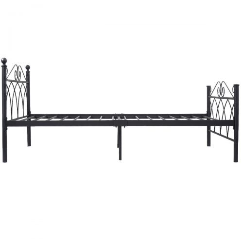  Madamecoffee2017 Twin Size Bed FrameBlack Steel Metal Bed Platform Foundation Sturdy and Durable Furniture New 78x42x34 by madamecoffee