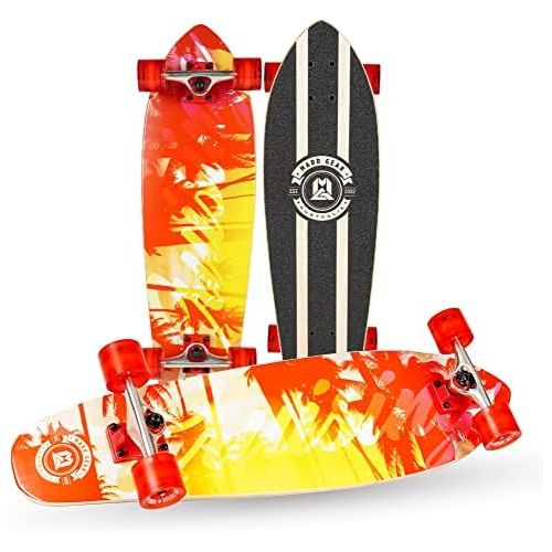  Madd Gear Complete Cruiser Skateboard 32” x 9” - 4 New Graphics ? Suits Ages 5+ - Max Rider Weight 220lbs ? 8 Ply Maple Deck Aluminum Trucks 62mm Wheels ABEC-7 Bearings