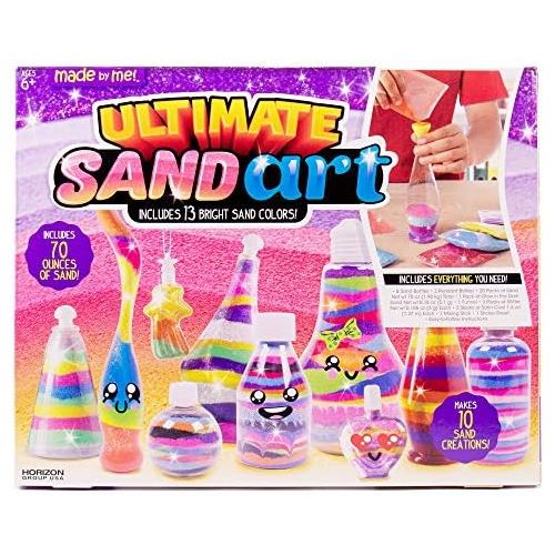  [아마존베스트]Made By Me Ultimate Sand Art Kit by Horizon Group Usa, Includes 20 Pack of Colored Sand, 1 Glow In The Dark Sand, 8 Sand Bottles, 3 Pack of Glitter, Sticker Sheet & More (Amazon Ex