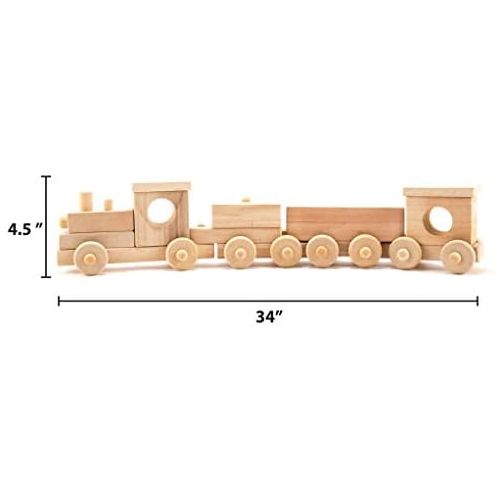  [아마존베스트]Made By Me Wooden Train by Horizon Group USA