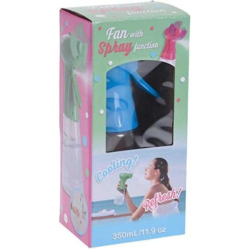  [아마존베스트]Made2trade Water Spray Fan 350 ml with a Height of 22 cm  Assorted Colours  Pink, Blue and Green