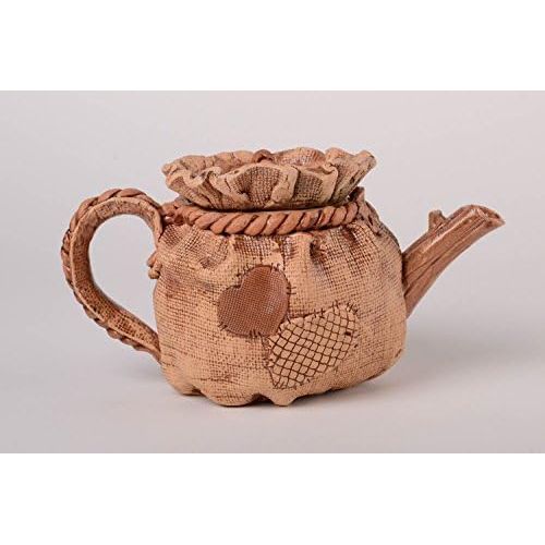  MadeHeart | Buy handmade goods Beautiful Handmade Clay Teapot Stylized Ceramic Teapot Pottery Kitchenware