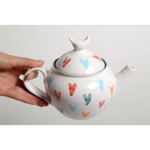  MadeHeart | Buy handmade goods Handmade Ceramic Teapot 500 Ml Ceramic Teapot With Lid Clay Dishes Unusual Gift