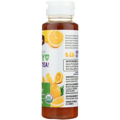  Madhava Naturally Sweet Organic Honey Loves Tea, Lemon Ginger Zest, 12 Ounce (6 Count)