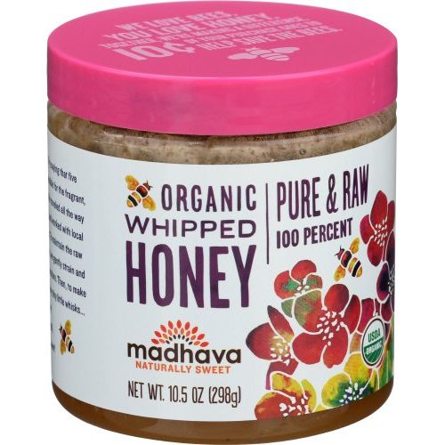  Madhava Naturally Sweet Organic Pure & Raw Gluten-Free Whipped Honey, 10.5 Ounce (Pack of 6)