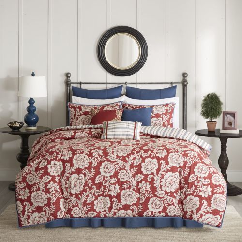  Home Essence Rose Cotton Twill Reversible Duvet Cover Set