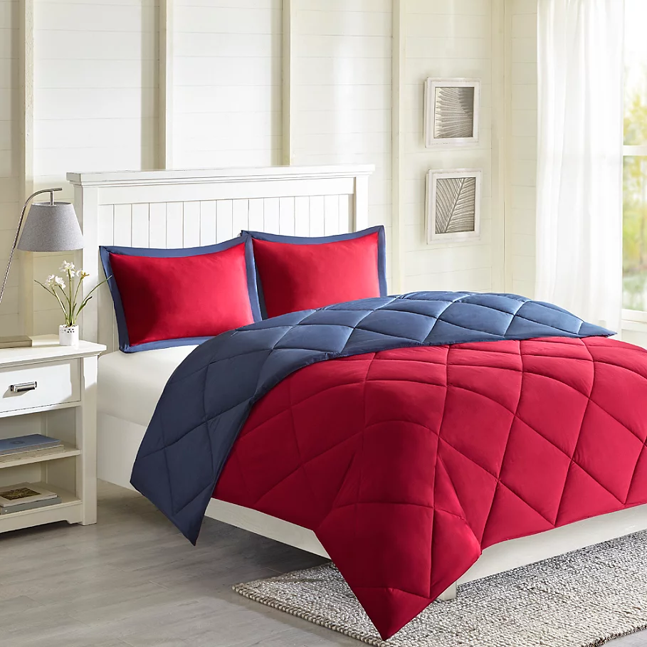  Madison Park Essentials Larkspur Reversible Down Alternative 3M Scotchgard Comforter Set