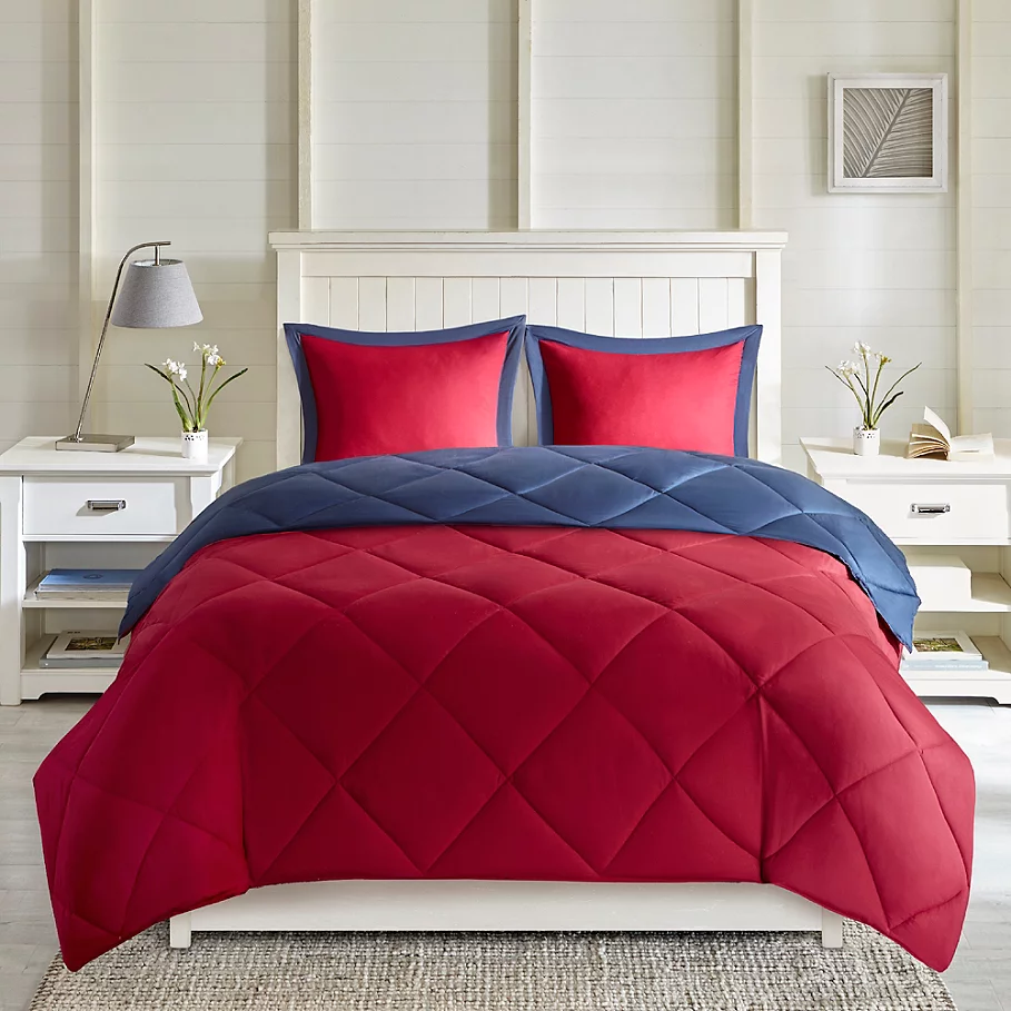  Madison Park Essentials Larkspur Reversible Down Alternative 3M Scotchgard Comforter Set