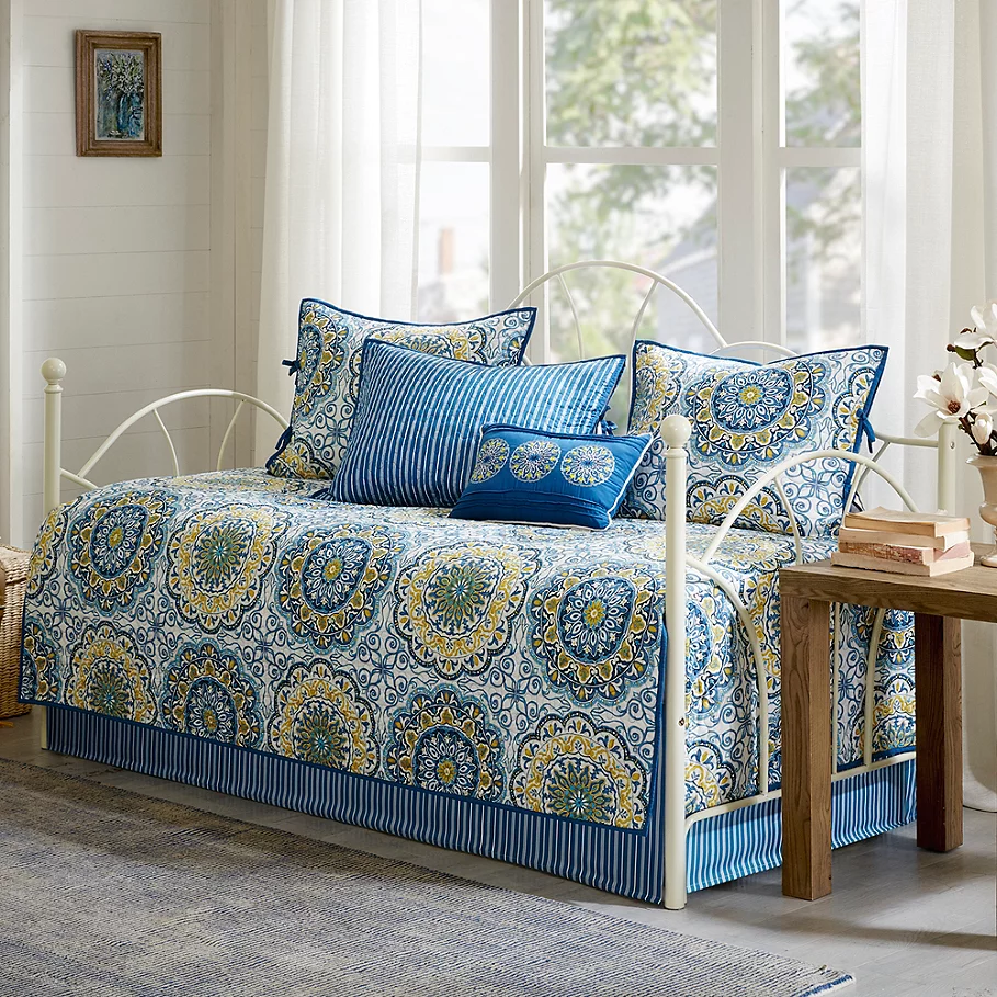 Madison Park Tangiers Daybed Set in Blue