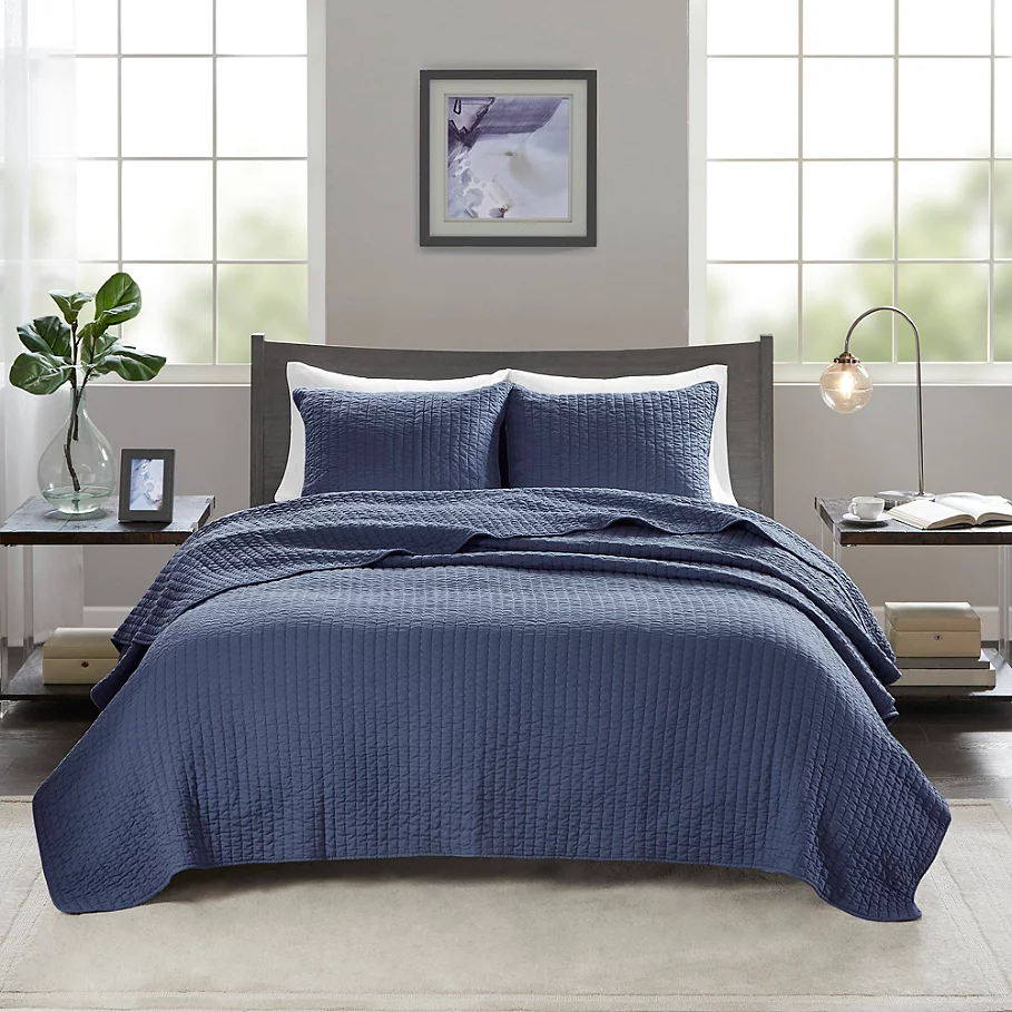  Madison Park Keaton Coverlet Set in Navy