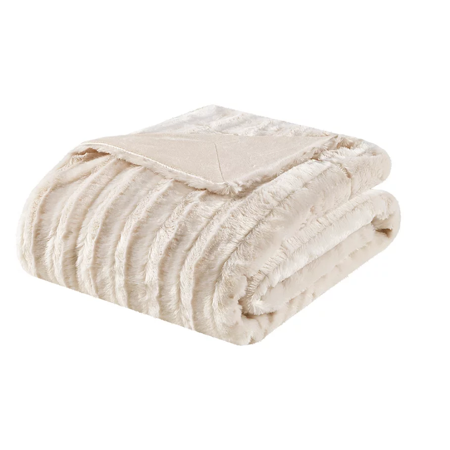  Madison Park Chapman Zebra Long Faux-Fur Throw