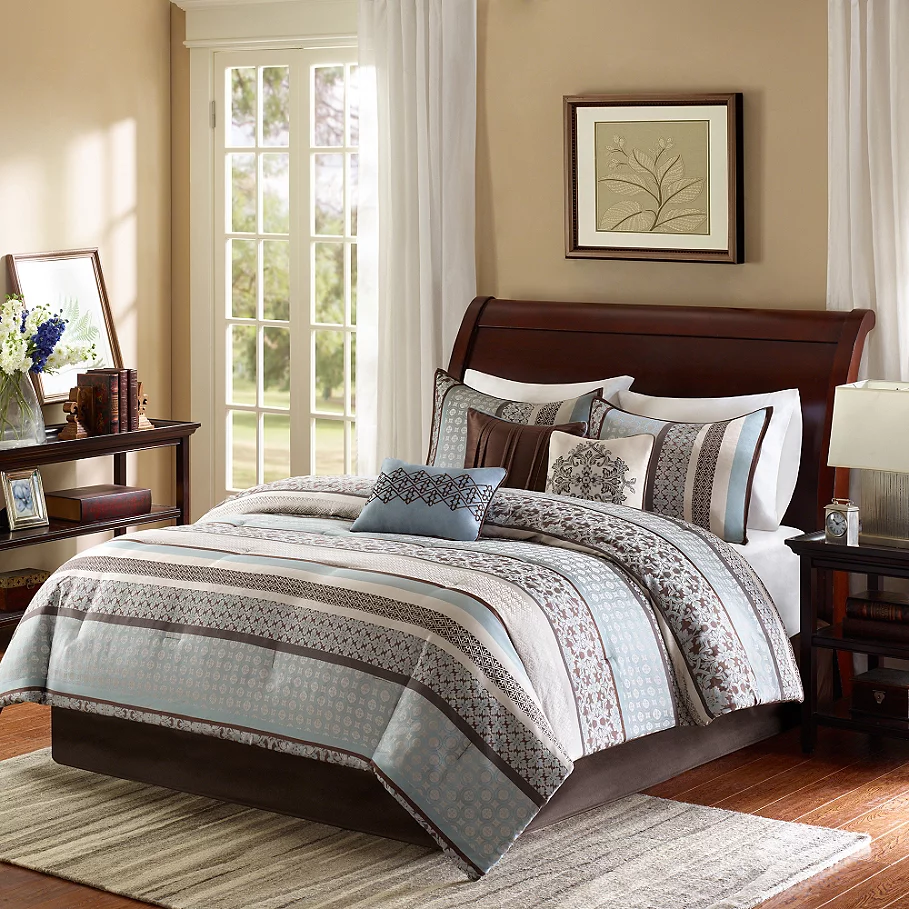  Madison Park Princeton 7-Piece Comforter Set in Blue