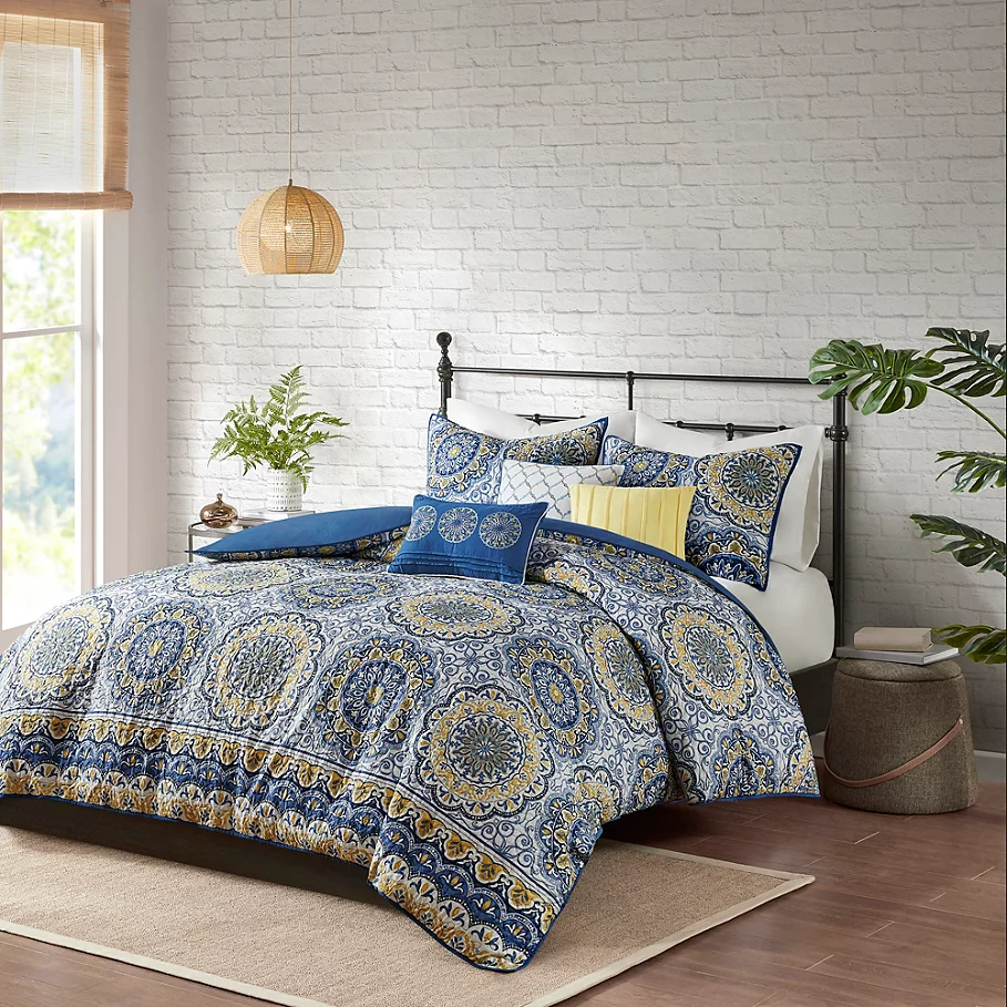  Madison Park Tangiers 2-in-1 Duvet Cover Set in Blue