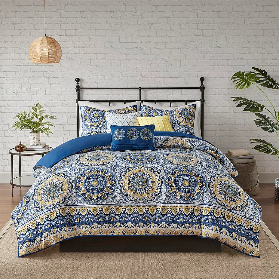  Madison Park Tangiers 2-in-1 Duvet Cover Set in Blue