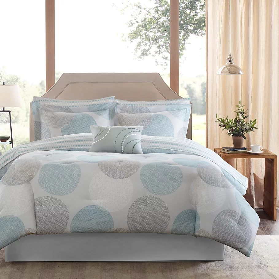  Madison Park Essentials Knowles 9-Piece Comforter Set in Aqua