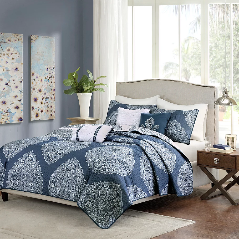  Madison Park Rachel 6-Piece Reversible Quilted Coverlet Set