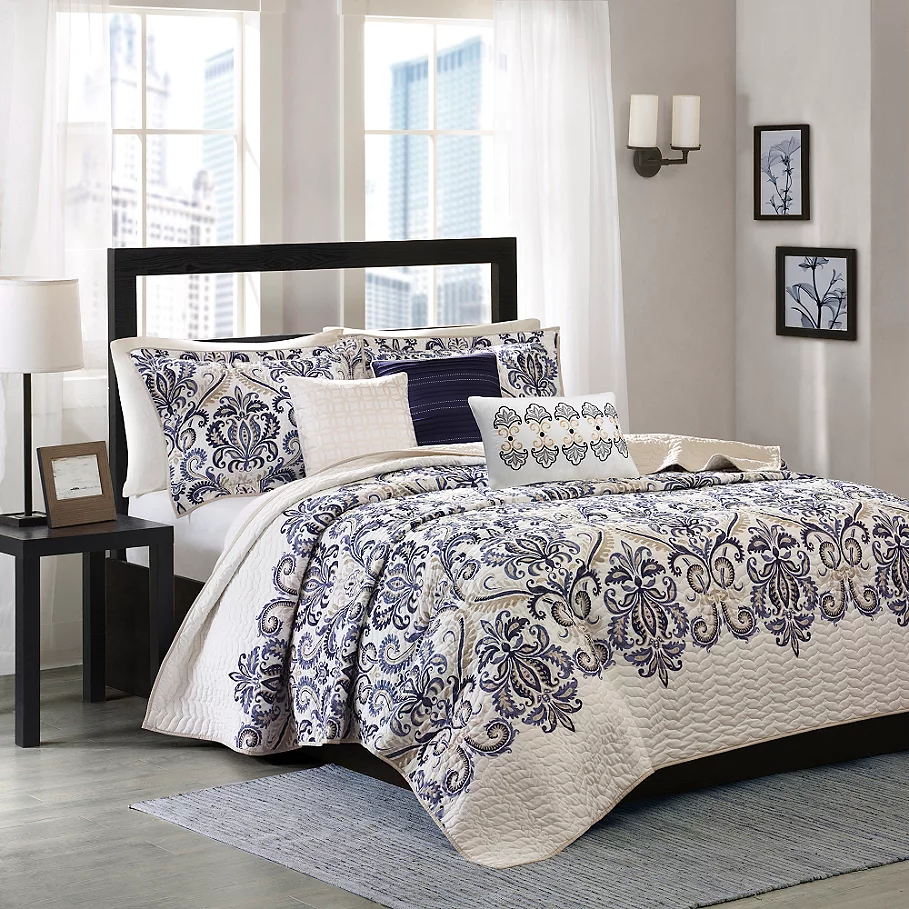  Madison Park Cali 6-Piece Quilted Coverlet Set