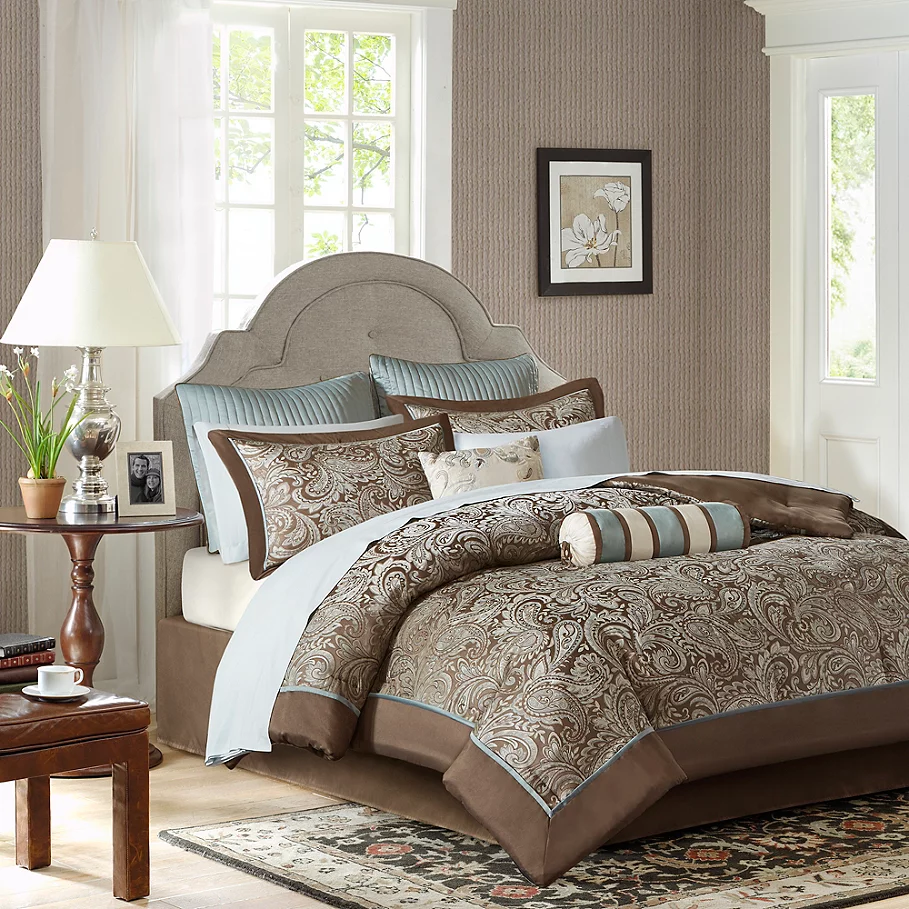  Aubrey 12-Piece Jacquard Comforter Set