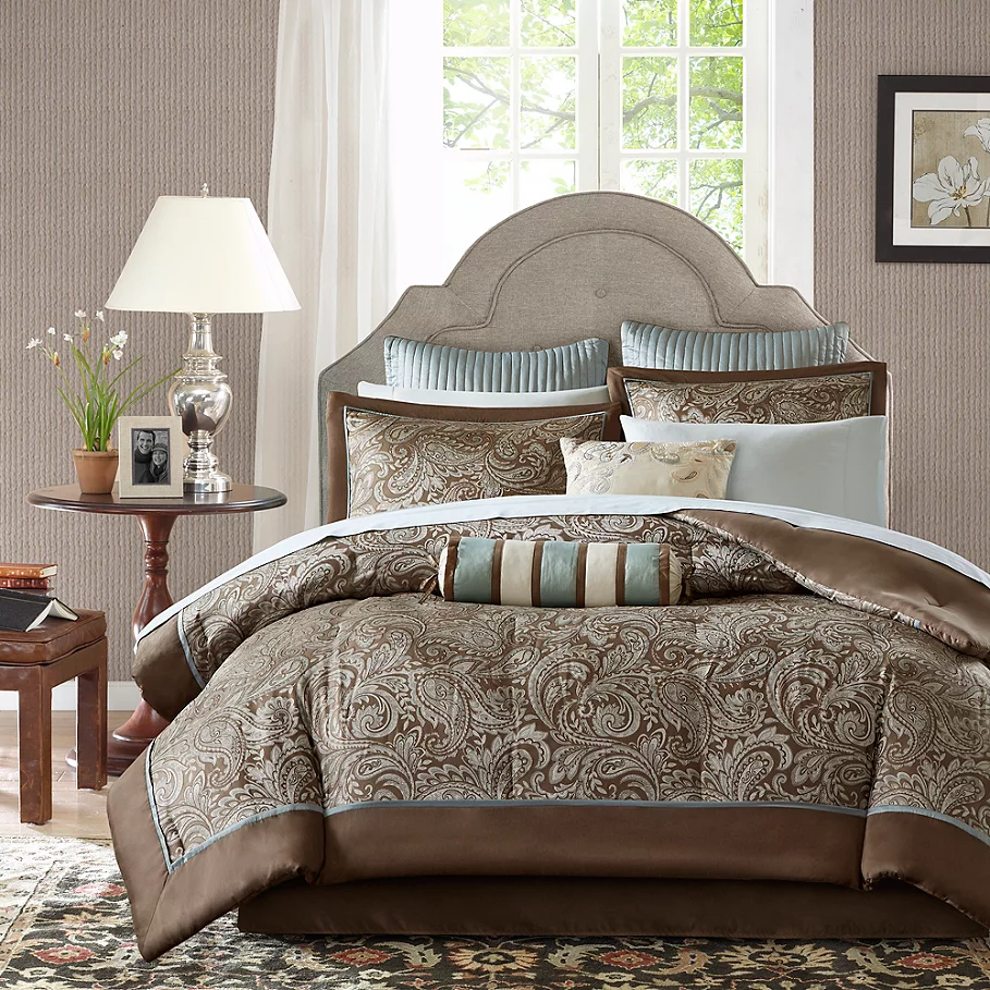  Aubrey 12-Piece Jacquard Comforter Set