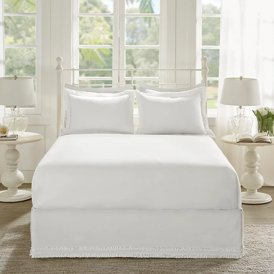  Madison Park Essentials Ruffled Bed Skirt and Pillow Shams Set