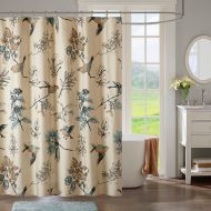 Madison Park Quincy Shower Curtain in Khaki