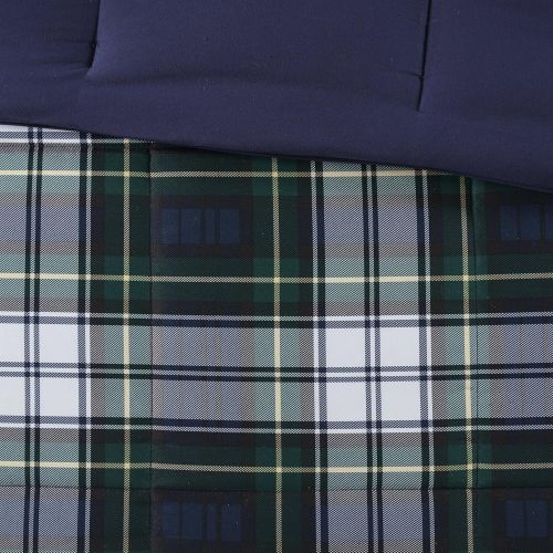  Madison Park Parkston 3M Scotchgard Down Alternative All Season Comforter Set Navy Full/Queen