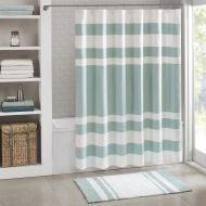 Madison Park Spa Cotton Reversible Bath Rug Aqua 20x30