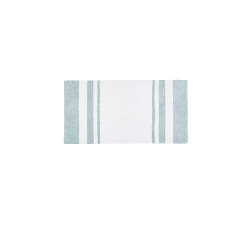  Madison Park Spa Cotton Reversible Bath Rug Aqua 20x30