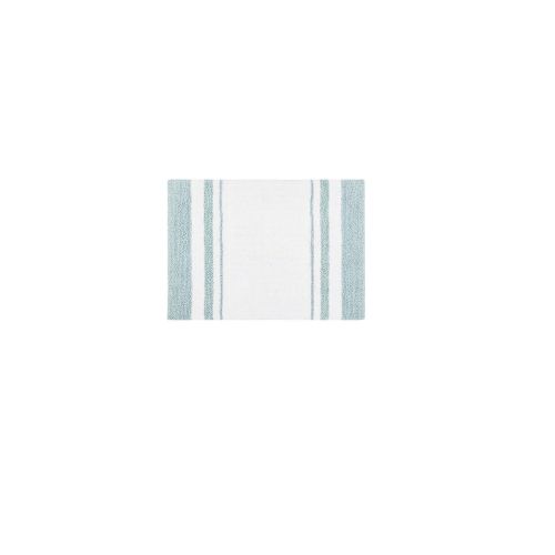  Madison Park Spa Cotton Reversible Bath Rug Aqua 20x30