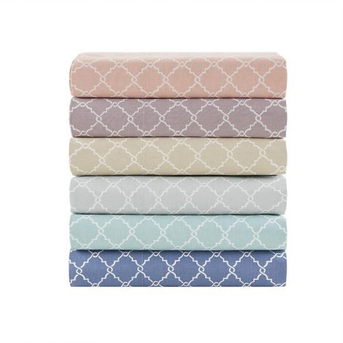  Madison Park MP20-2367 Fretwork Cotton Sheet Set Full Grey