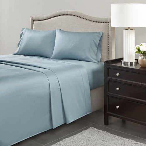  Madison Park 600 Thread Count Bed Sheets, Light Grey