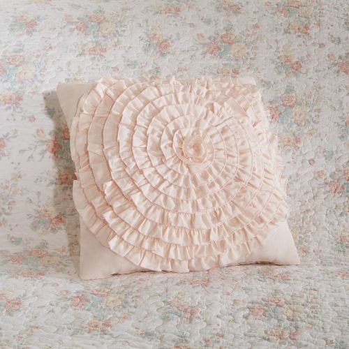  Madison Park Serendipity KingCal King Size Quilt Bedding Set - Coral, Floral  6 Piece Bedding Quilt Coverlets  100% Cotton Bed Quilts Quilted Coverlet