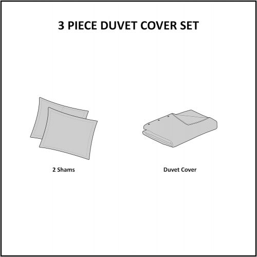  Madison Park Cadence Cotton Sateen Duvet Cover Set, Aqua