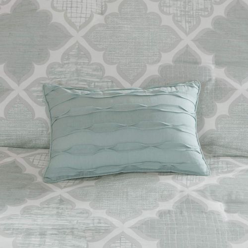  Madison Park Cadence Cotton Sateen Duvet Cover Set, Aqua