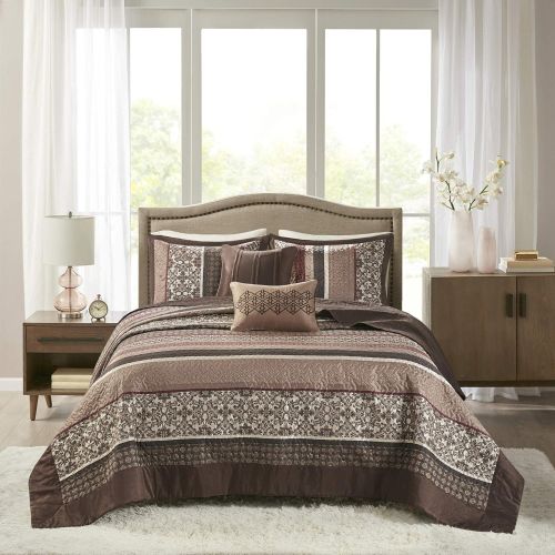  Madison Park Princeton Bedspread Set, King, Red