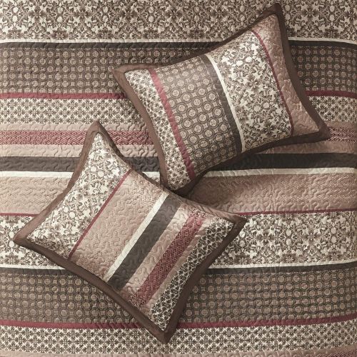  Madison Park Princeton Bedspread Set, King, Red