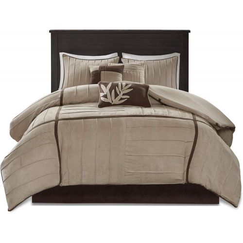  Madison Park Connell 7 Piece Comforter Set Color: Grey, Size: King