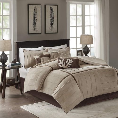  Madison Park Connell 7 Piece Comforter Set Color: Grey, Size: King