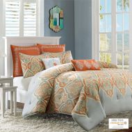 Madison Park Madison Nisha Comforter Set, KingCalifornia King, Orange