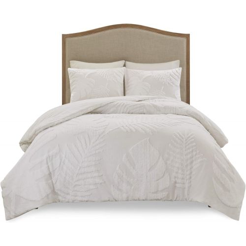  Madison Park Sabrina Comforter Set FullQueen Size - White, Medallion  4 Piece Bed Sets  100% Cotton Teen Bedding for Girls Bedroom