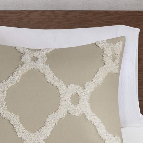  Madison Park Sabrina Comforter Set FullQueen Size - White, Medallion  4 Piece Bed Sets  100% Cotton Teen Bedding for Girls Bedroom