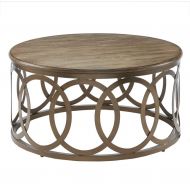 Madison Park Fraser Round Coffee Table Brown/Bronze See Below